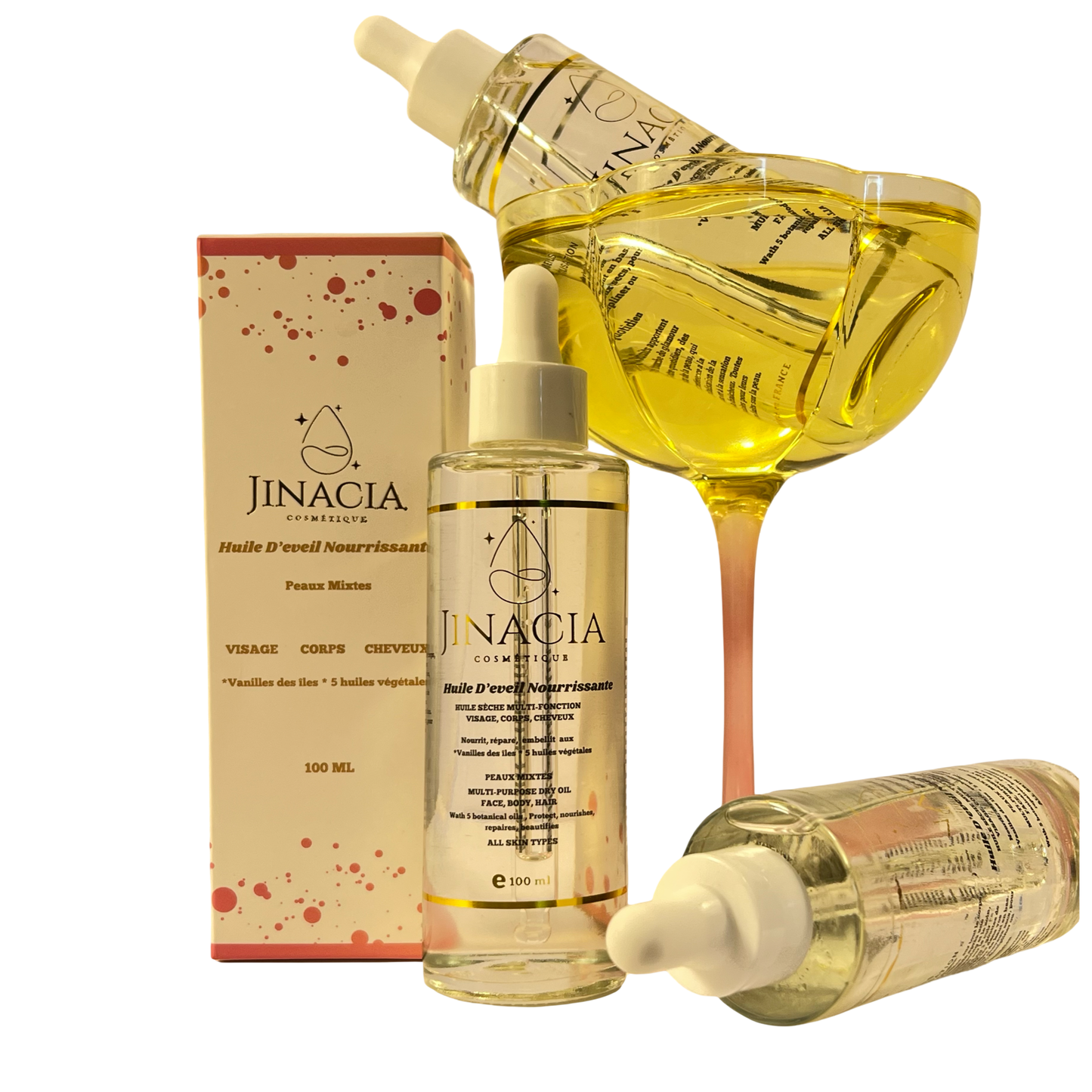 Huile Nourrissante - 100ML "My Eveil Moment" JINACIA COSMÉTIQUE