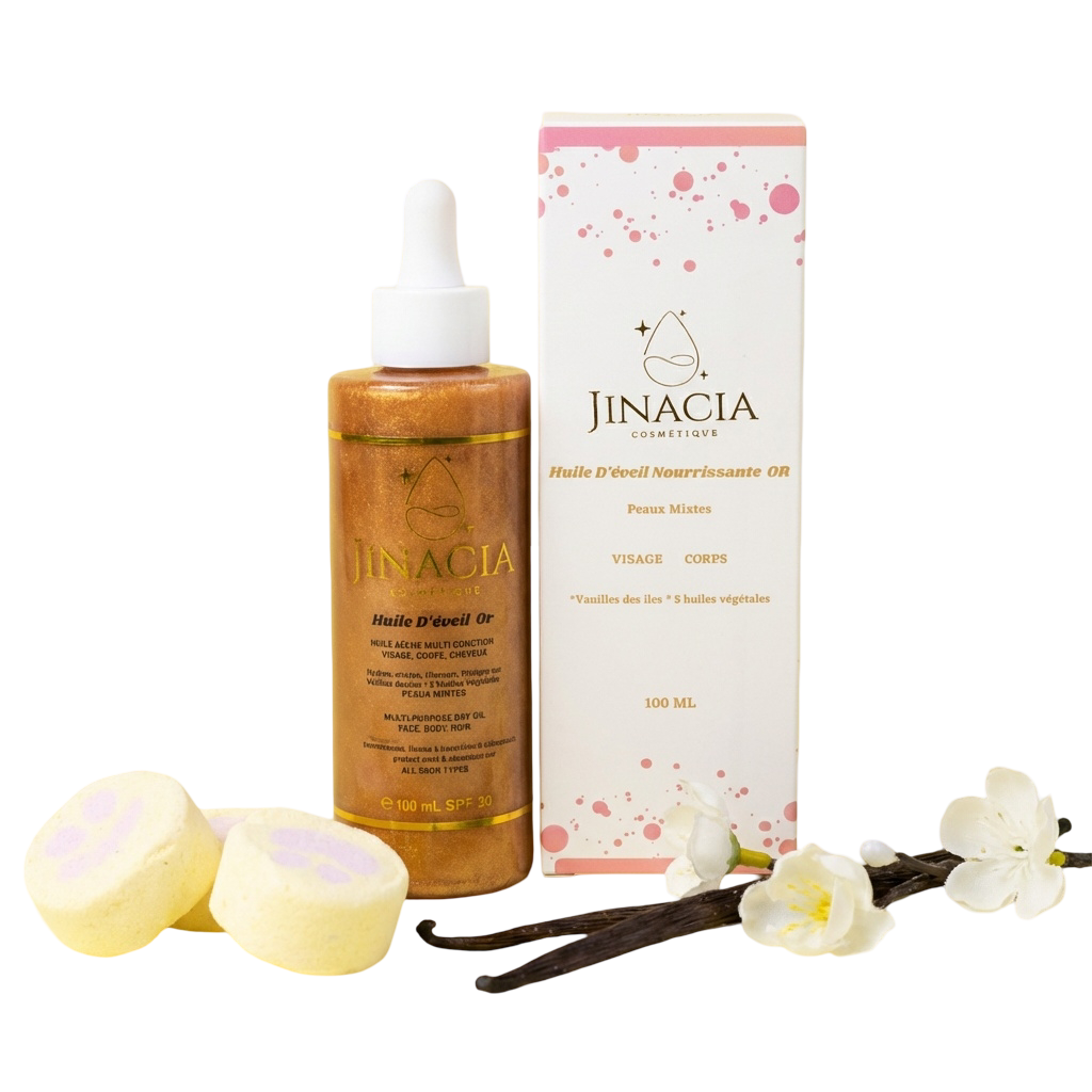 Huile Nourrissante Or - 100ML "My Eveil Moment"  JINACIA COSMÉTIQUE