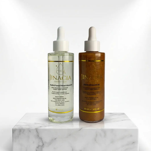 Le Duo Glow « vanille Glamour » Huile 100-ML - JINACIA COSMÉTIQUE